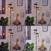 Lampadaire Barbengo Rouille, Noir, 2 lumières