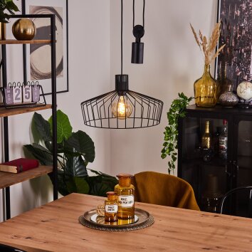 Suspension Ilihuli Noir, 1 lumière