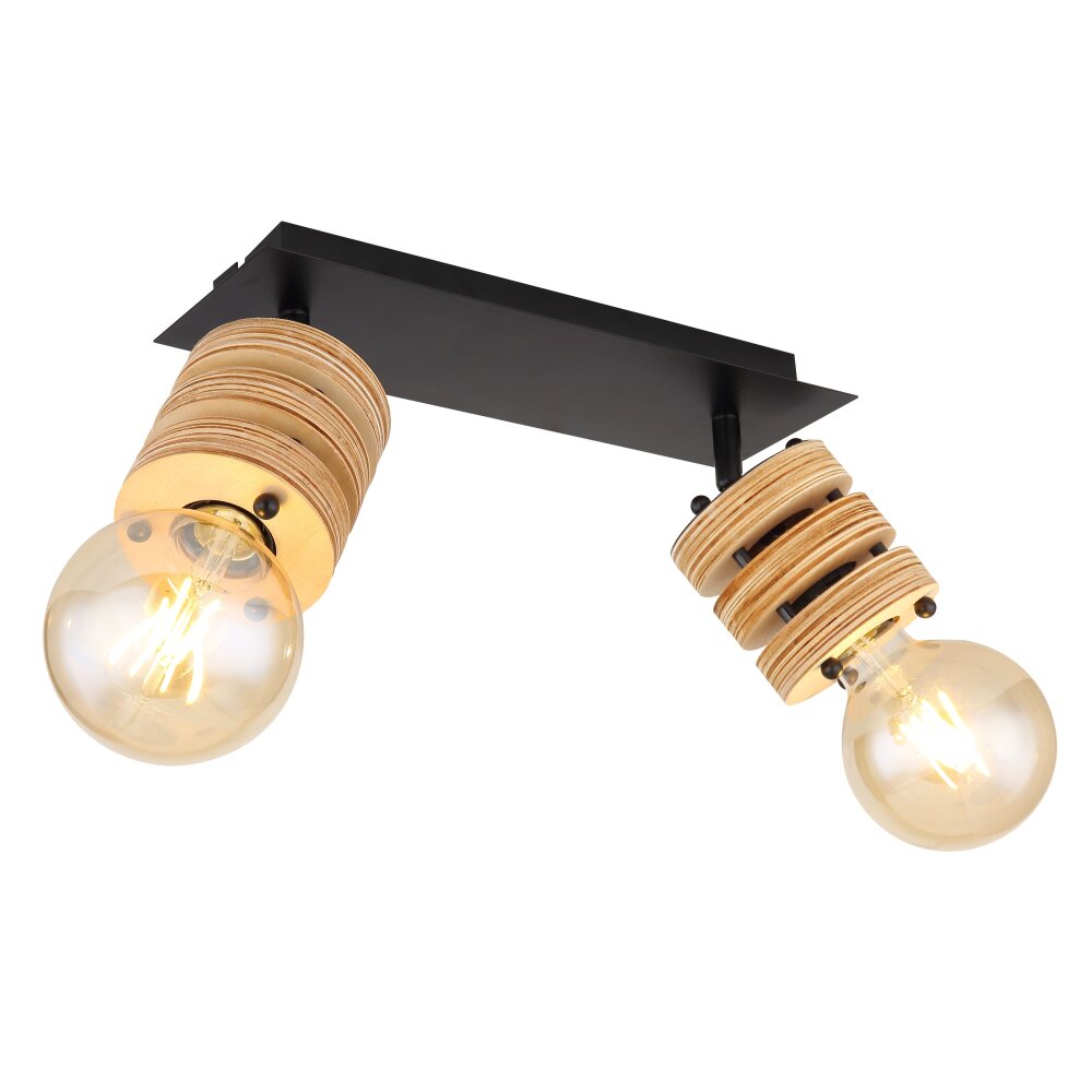 Plafonnier Globo ANGELINE Noir, 2 lumières main product photo