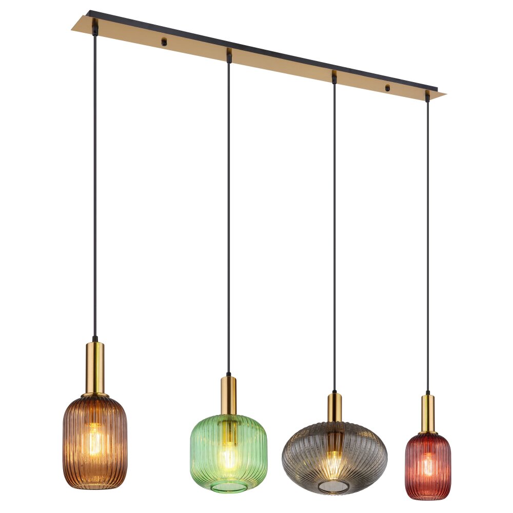 Suspension Globo NORMY Laiton, 4 lumières main product photo