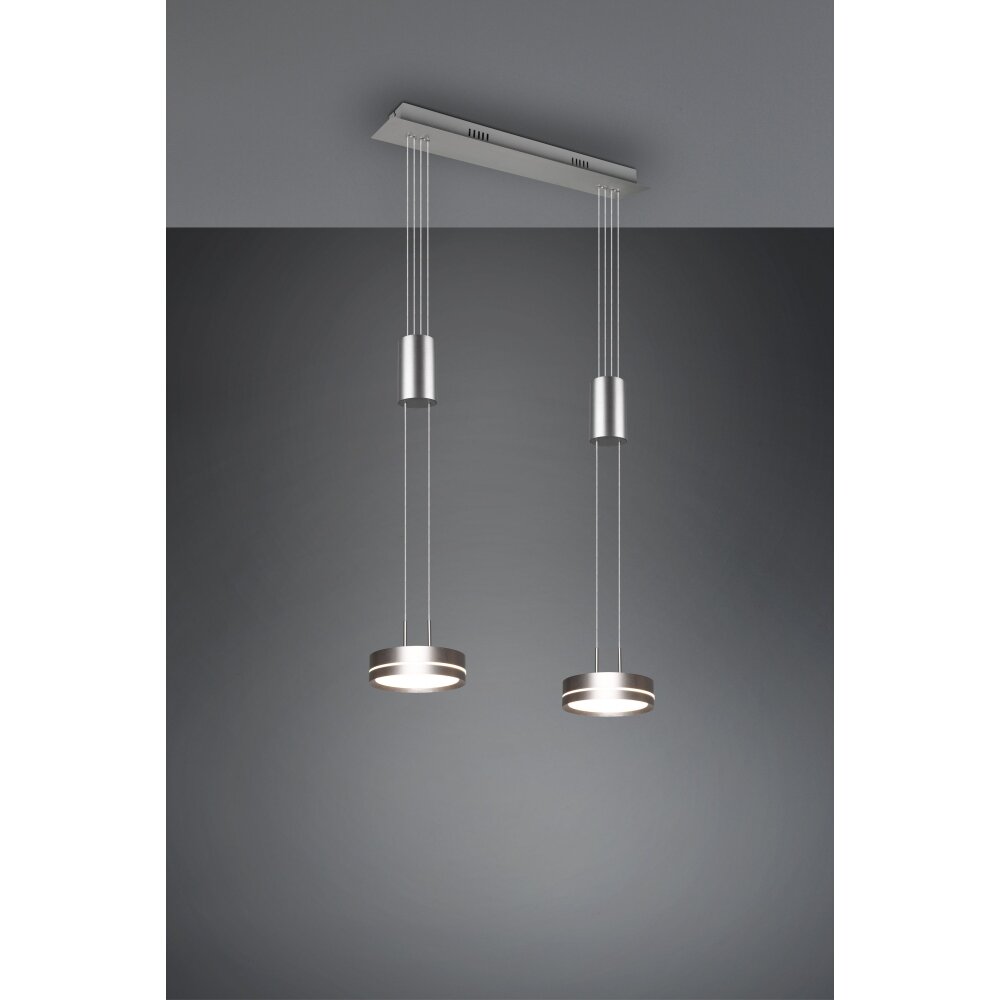 Suspension Trio-Leuchten Franklin LED Nickel mat, 2 lumières main product photo