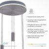 Suspension Paul-Neuhaus Q-ETIENNE LED Acier brossé, 4 lumières, Télécommandes