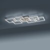 Plafonnier Paul-Neuhaus Q-INIGO LED Acier brossé, 7 lumières, Télécommandes