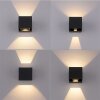 Applique murale d'extérieur Paul-Neuhaus BLOCK LED Anthracite, 2 lumières