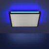 Plafonnier Leuchten-Direkt MARIO LED Noir, 1 lumière, Télécommandes, Changeur de couleurs