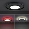 Plafonnier Leuchten-Direkt ARENDA LED Noir, 1 lumière, Télécommandes, Changeur de couleurs