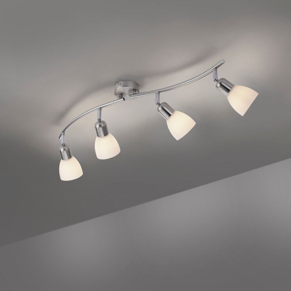 Plafonnier Leuchten-Direkt KARO Acier brossé, 4 lumières main product photo