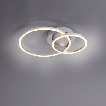 Plafonnier Leuchten-Direkt IVANKA LED Acier brossé, 1 lumière