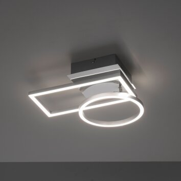 Plafonnier Leuchten-Direkt IVEN LED Acier brossé, 1 lumière