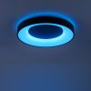 Plafonnier Leuchten-Direkt LOLAsmart-ANIKA LED Anthracite, 1 lumière, Télécommandes, Changeur de couleurs