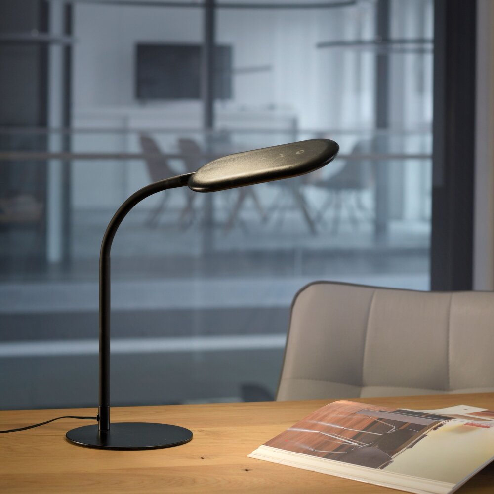 Lampe de table Leuchten-Direkt KELLY LED Noir, 1 lumière main product photo