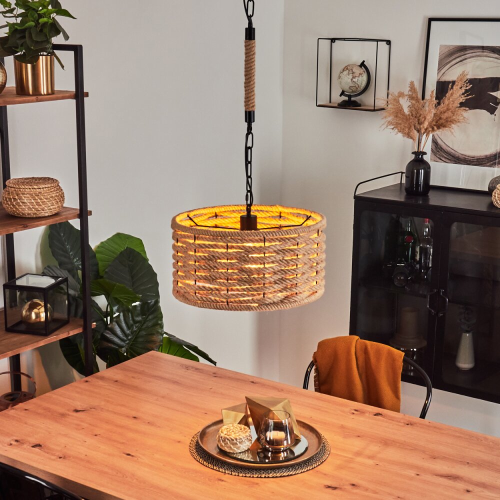 Suspension Sulzano Écru, Noir, 1 lumière main product photo