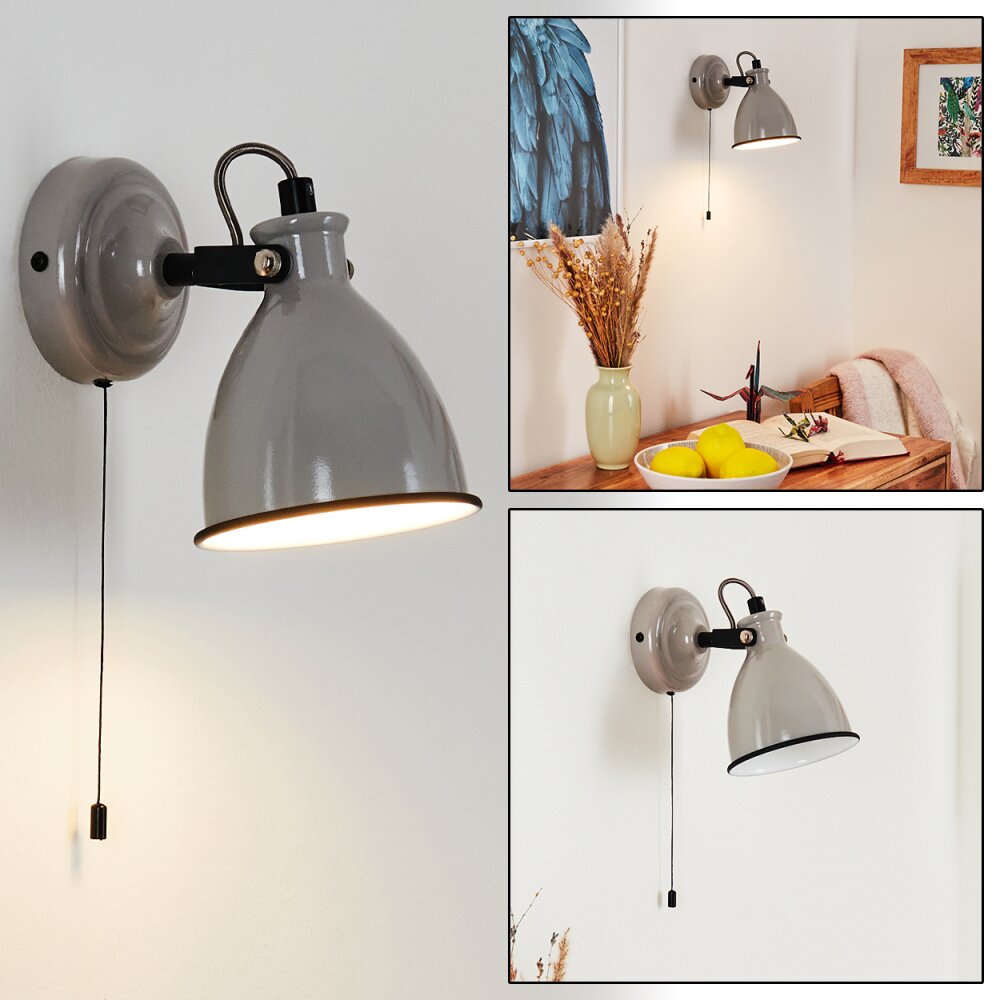 Applique murale Selki Gris, Noir, 1 lumière main product photo