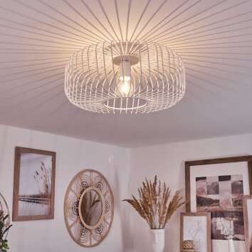 Plafonnier Wemude Blanc, 1 lumière