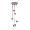 Suspension Eidanger Argent Oxydé, 5 lumières