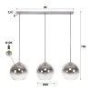 Suspension Eidanger Argent Oxydé, 3 lumières