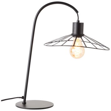 Lampe de table Brilliant-Leuchten Leika Noir, 1 lumière