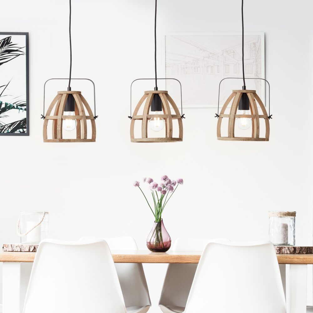 Suspension Brilliant-Leuchten Calley Noir, 3 lumières main product photo