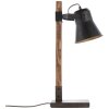 Lampe de table Brilliant-Leuchten Decca Bois foncé, Noir, 1 lumière