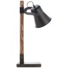 Lampe de table Brilliant-Leuchten Decca Bois foncé, Noir, 1 lumière