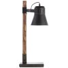 Lampe de table Brilliant-Leuchten Decca Bois foncé, Noir, 1 lumière