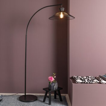 Lampadaire Brilliant-Leuchten Elmont Noir, 1 lumière