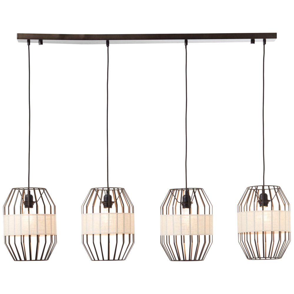 Suspension Brilliant-Leuchten Slope Noir, 4 lumières main product photo