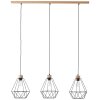 Suspension Brilliant-Leuchten Drewno Bois clair, Noir, 3 lumières