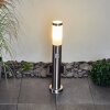 Borne lumineuse Gaborone LED Nickel mat, 1 lumière, Détecteur de mouvement