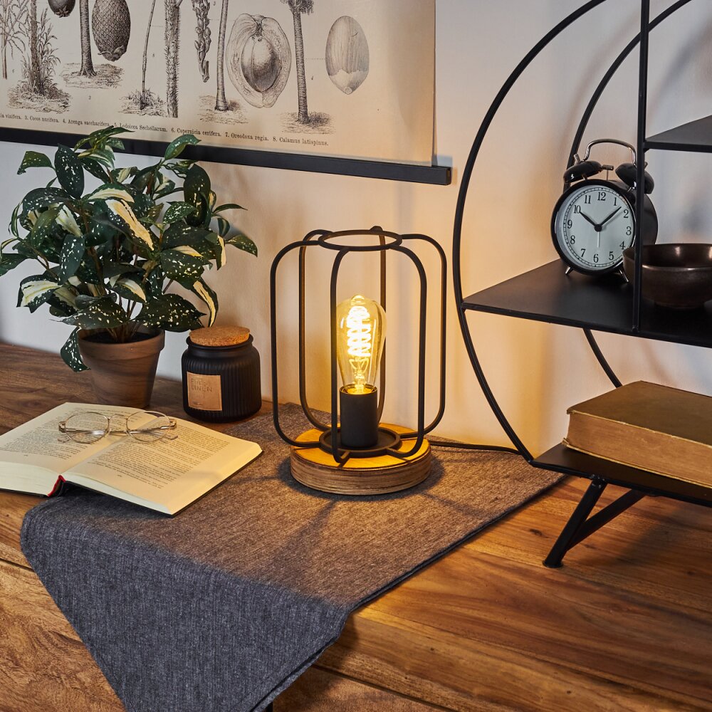 Lampe de table Pasteur Écru, Noir, 1 lumière main product photo