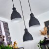 Suspension Malabe Bois foncé, Noir, 3 lumières