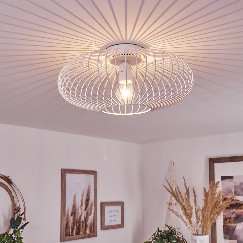 Plafonnier Wemude Blanc, 1 lumière main product photo