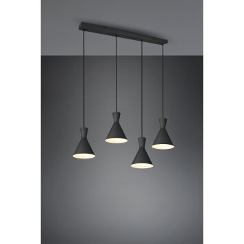 Suspension Reality Enzo Noir, 4 lumières