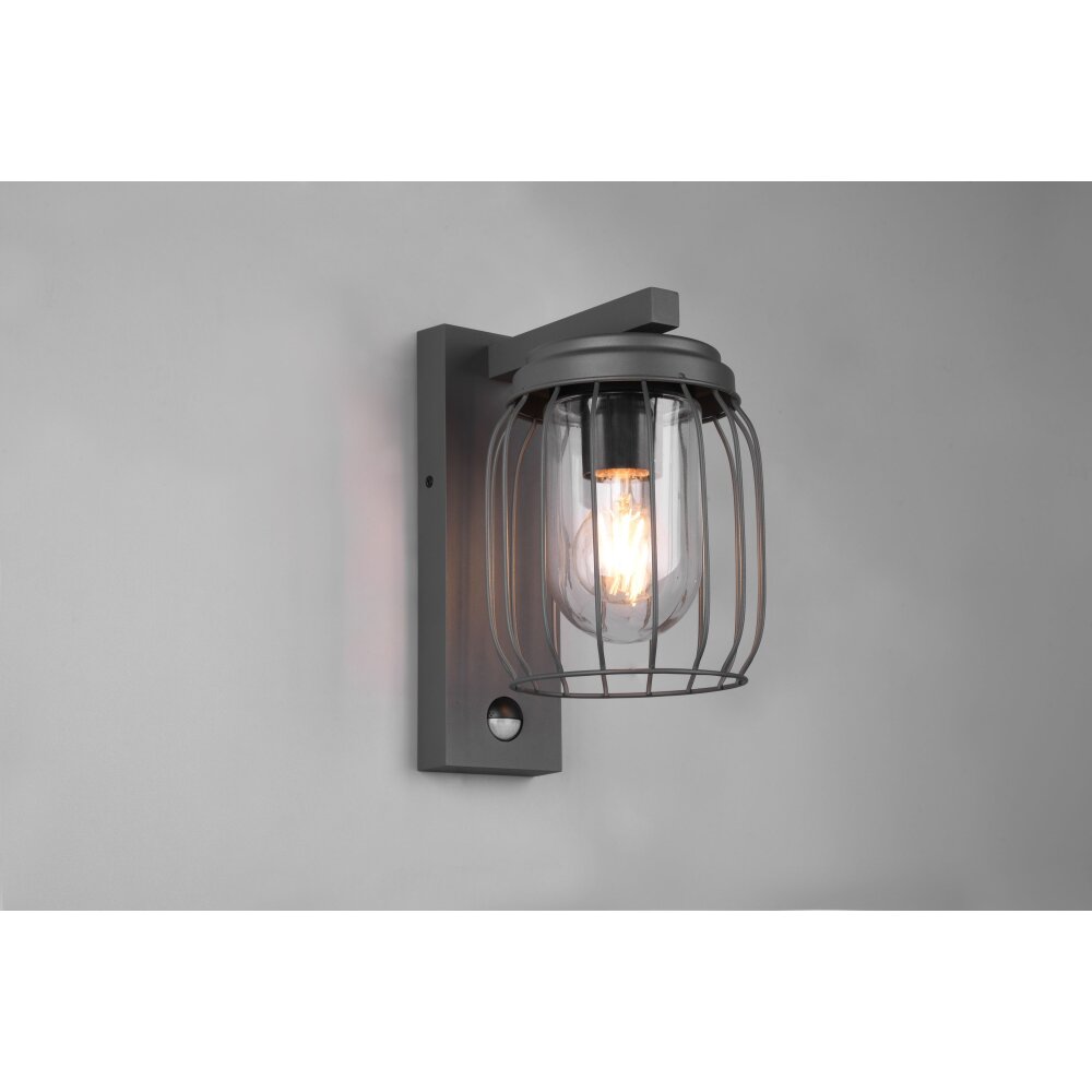 Applique murale Trio-Leuchten Tuela Anthracite, 1 lumière, Détecteur de mouvement main product photo