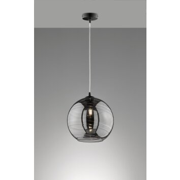 Suspension Fischer-Honsel Opie Noir, 1 lumière Suspension Fischer-Honsel Opie Noir, 1 lumière