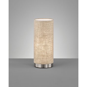 Lampe de table Fischer-Honsel Thor Nickel mat, 1 lumière