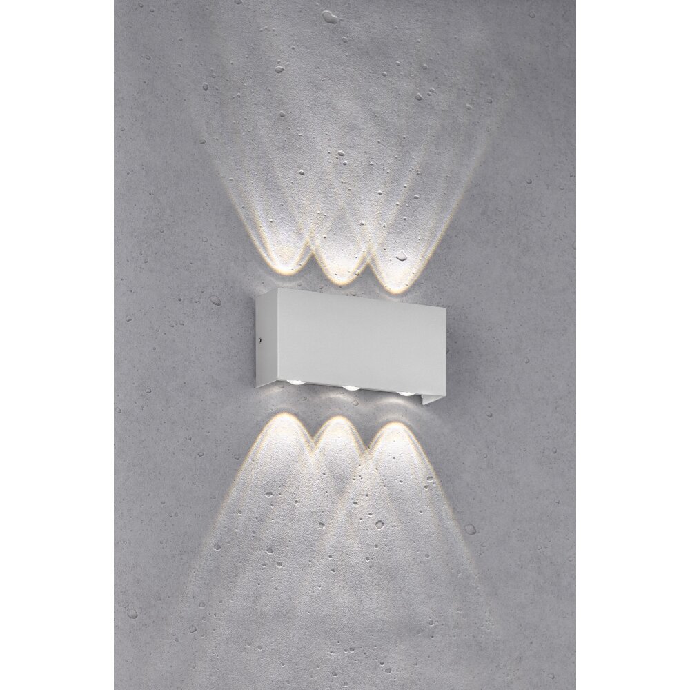 Applique murale d'extérieur Fischer-Honsel Nairobi LED Argenté, 2 lumières main product photo