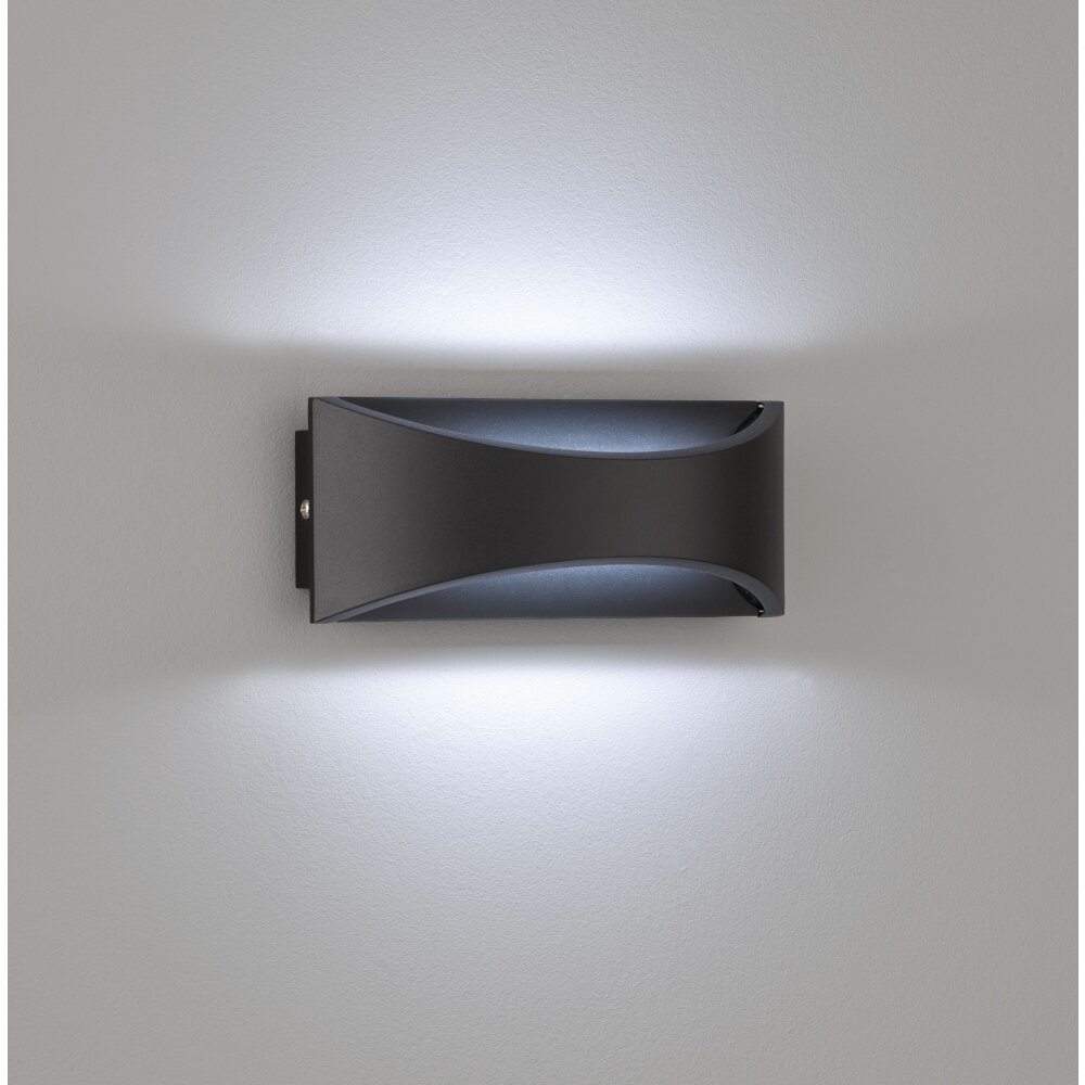 Applique murale d'extérieur Fischer-Honsel Rio LED Noir, 1 lumière main product photo