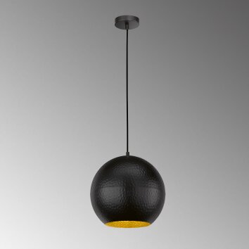 Suspension Fischer-Honsel Mylon Noir, 1 lumière