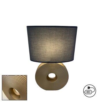 Lampe de table Fischer-Honsel Eye Or, 1 lumière
