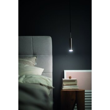 Suspension SCHÖNER-WOHNEN-Kollektion Stina LED Nickel mat, 1 lumière