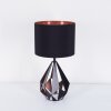 Lampe de table Marang Cuivre, Noir, 1 lumière