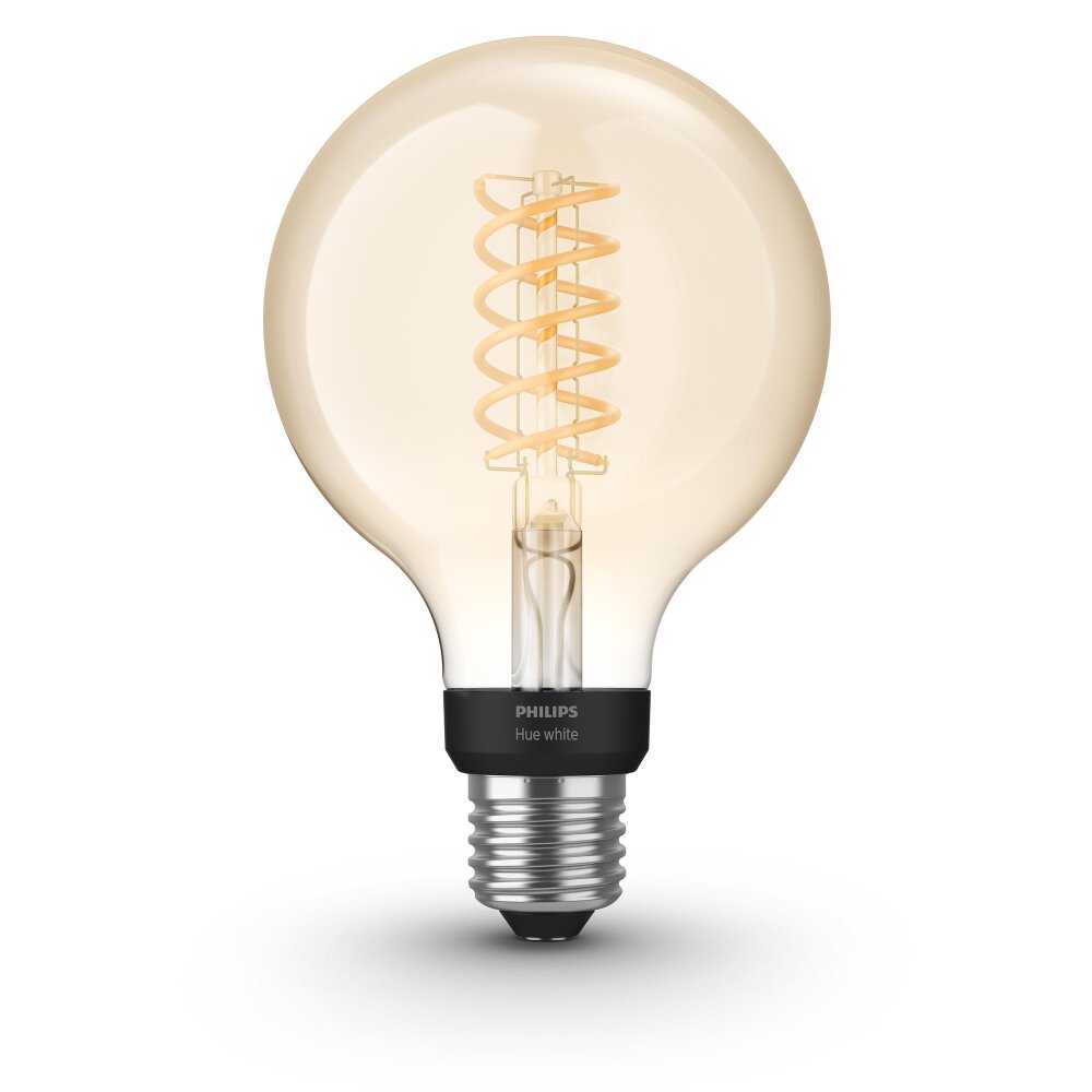 LED White Filament Globe E27 7 Watt 2100 Kelvin 600 Lumen Philips Hue main product photo