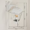Applique murale d'extérieur Naofe Blanc, 1 lumière