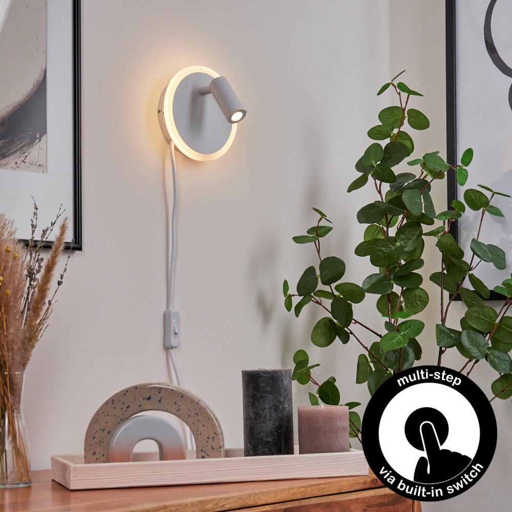 Applique murale Viata LED Blanc, 2 lumières main product photo