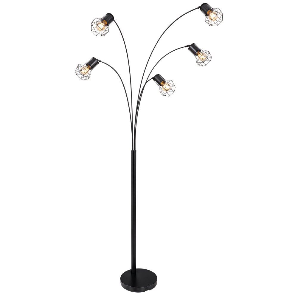 Lampadaire Globo PRISKA Noir, 5 lumières main product photo