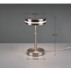 Lampe de table Trio-Leuchten Franklin LED Nickel mat, 1 lumière
