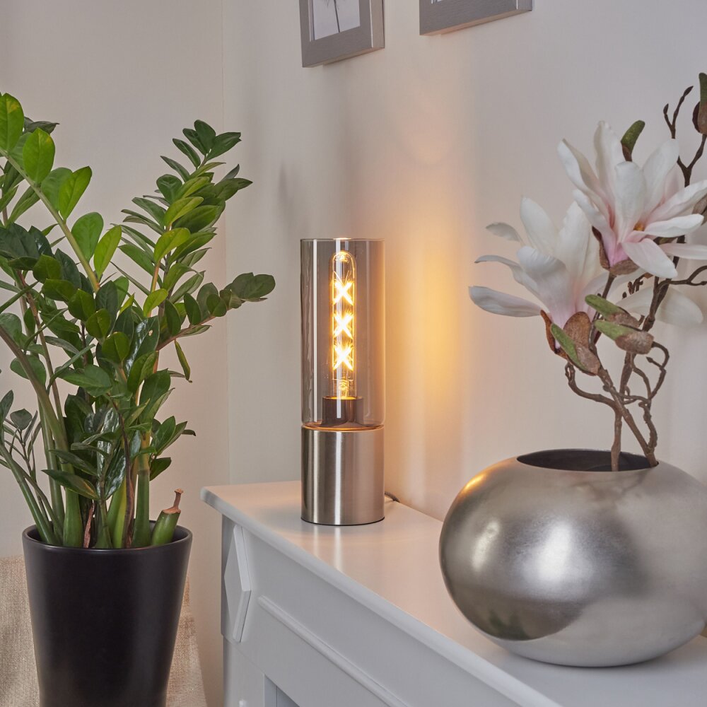 Lampe de table Dulcita Nickel mat, 1 lumière main product photo