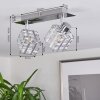 Plafonnier Desrue Chrome, Argenté, 2 lumières