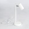 Lampe de table Javel Chrome, Blanc, 1 lumière